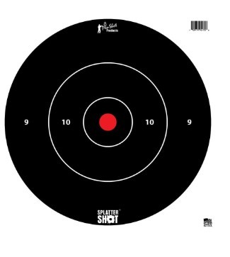 PROSHOT SPLATTER SHOT 12IN WHITE BULLSEYE TARGET - 12QTY. PACK 12B-WHTE-TG-12PK - Taurus Savings